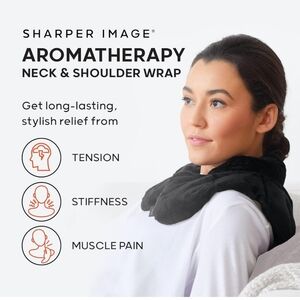 Sharper Image Heated Neck + Shoulder Aromatherapy Wrap Herbal